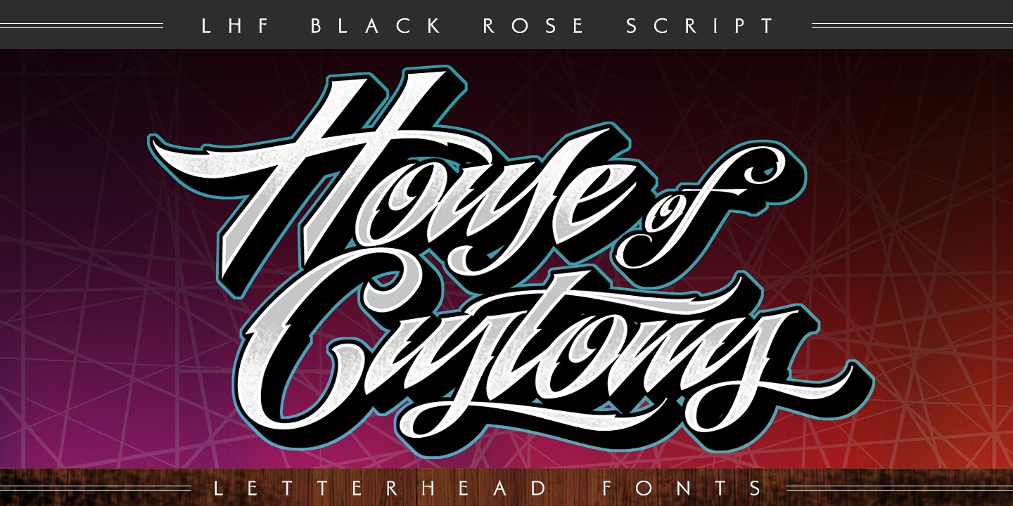 Пример шрифта LHF Black Rose Script #1